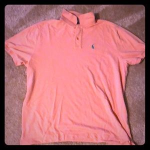 Peach 🍑 and green 🏝 polo shirt